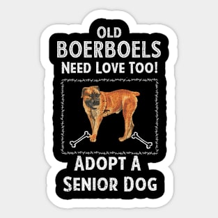 Senior Dog Adoption T-Shirt for Boerboel Dog Lovers Sticker